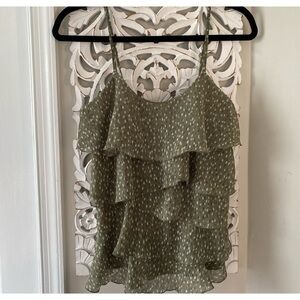 Candie's VTG Y2K Polka Dot Tiered Tank Top Blouse Sz Small Girly Flirty Fairy